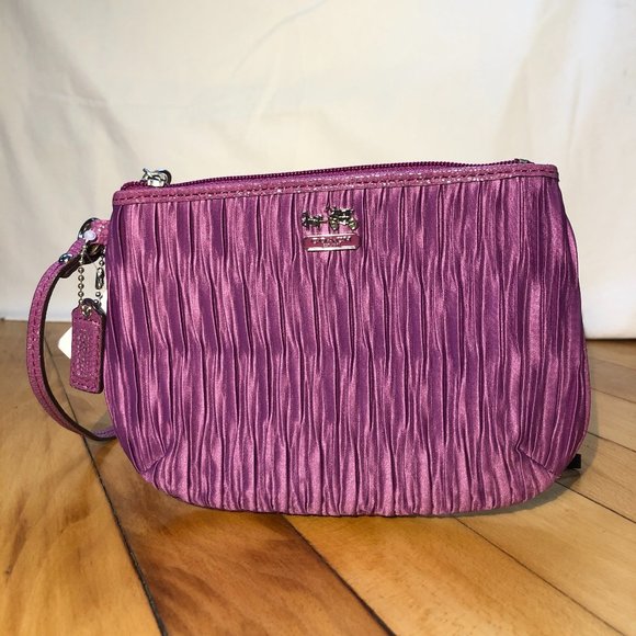 Coach Handbags - Coach Madison Satin Wristlet